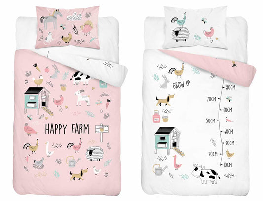 Boerderij Farm BABY Dekbedovertrek 135 x 100  Katoen ledikant peuter