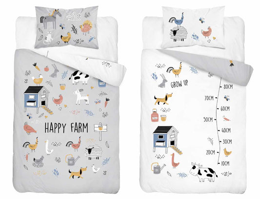 Boerderij Farm BABY Dekbedovertrek 135 x 100  Katoen ledikant peuter