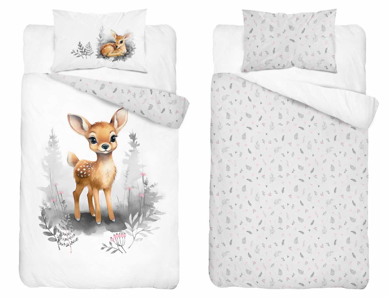 Hert BABY Dekbedovertrek Hertje 135 x 100  Katoen ledikant peuter