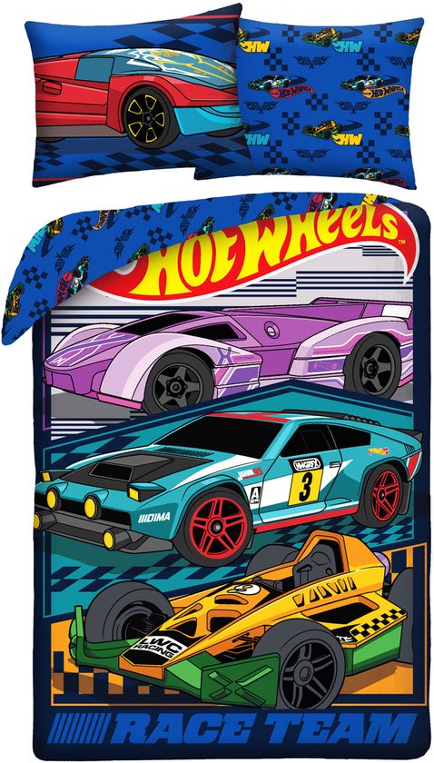 Hot Wheels Dekbedovertrek 140x200 Polyester GroteKussensloop