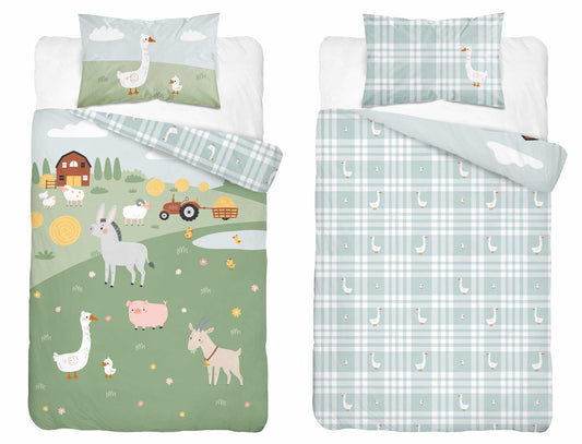 Boerderij Farm BABY Dekbedovertrek 135 x 100  Katoen ledikant peuter