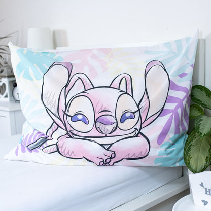 Stitch Lilo Dekbedovertrek 140x200 Duurzaam Polykatoen 2in1 Blaadjes