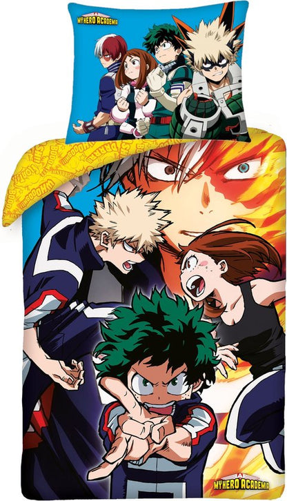My Hero Academia Dekbedovertrek 140x200 Katoen2 2in1 incl Tasje