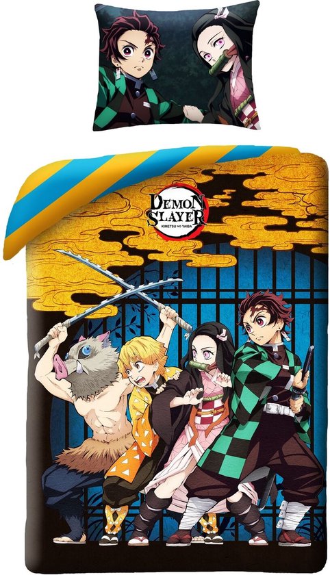 Demon Slayer dekbedovertrek Katana 140x200 cm Duurzaam Katoen