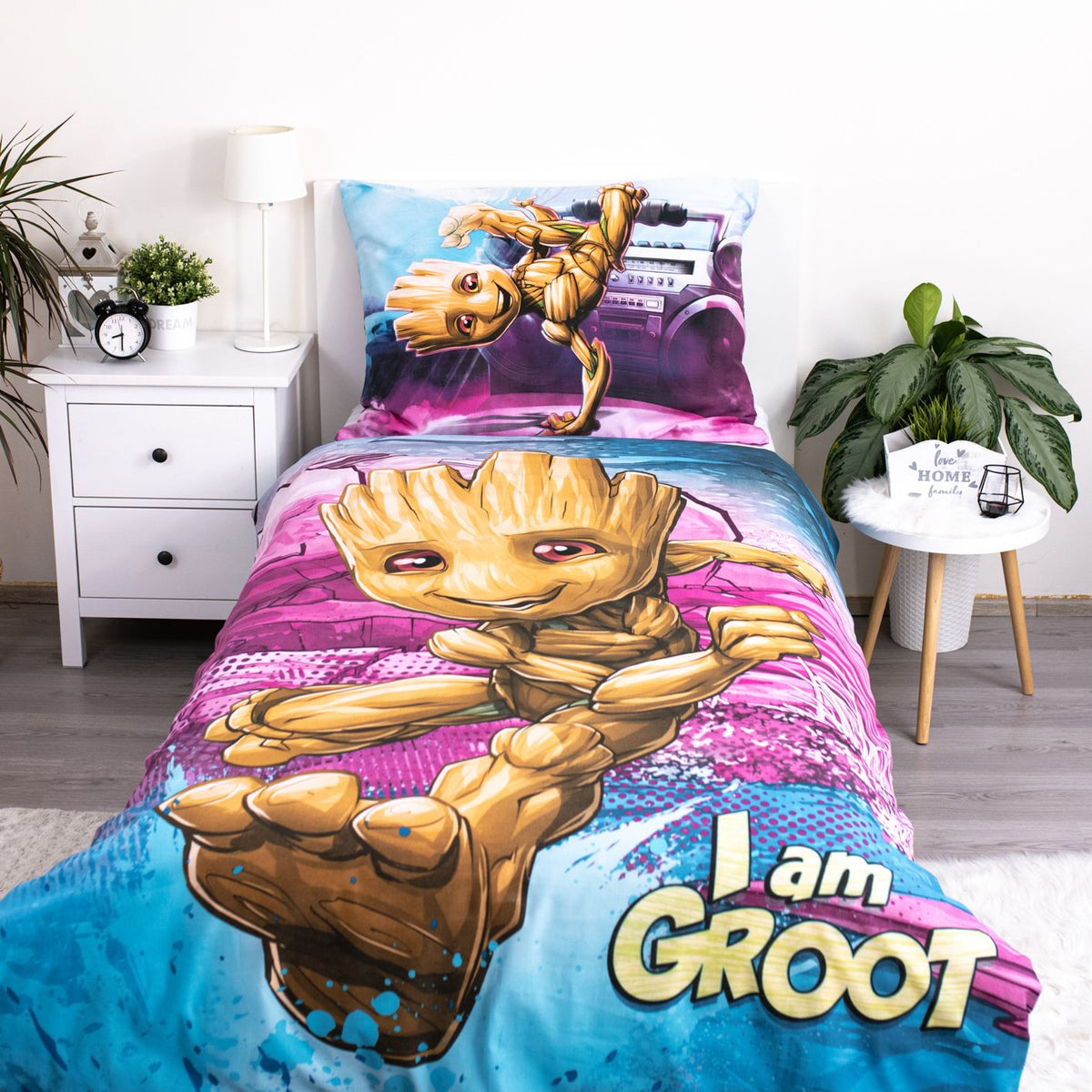 I am GROOT Dekbedovertrek 140x200 Katoen 2in1