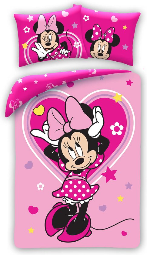 Minnie Mouse Dekbedovertrek 140x200 2in1 Duurzaam Katoen
