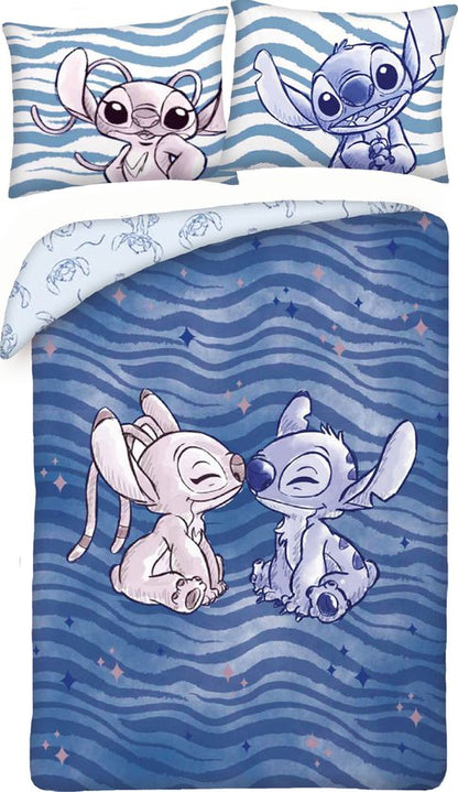 Disney Lilo Stitch Eenpersoons Dekbedovertrek 140x200 cm Katoen 2in1 Duurzaam