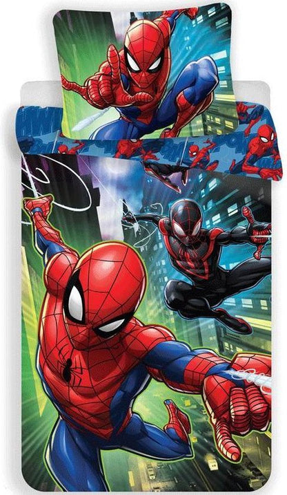 SpiderMan Dekbedovertrek Web Eenpersoons 140x200 2in1 Duurzaam Katoen