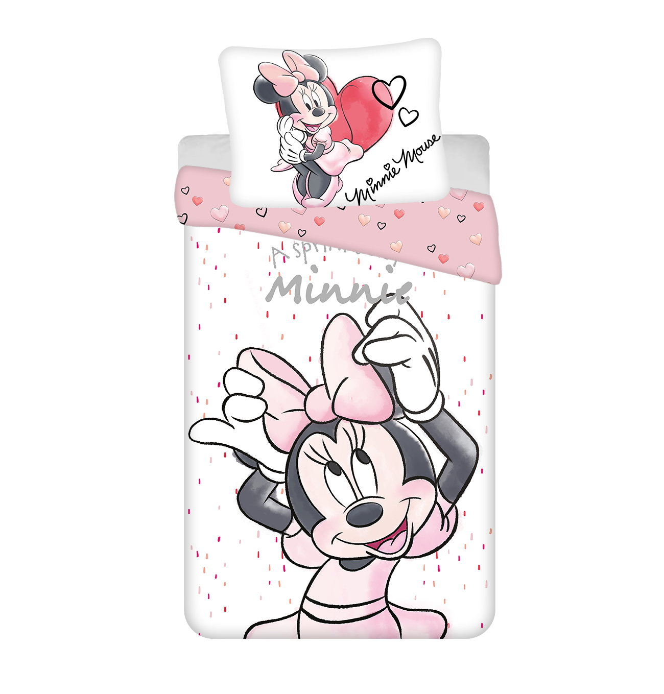 Minnie Mouse Dekbedovertrek 140x200 2in1 Duurzaam Katoen