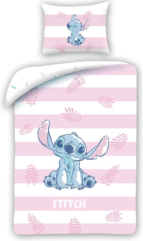 Disney Lilo Stitch Eenpersoons Dekbedovertrek 140x200 cm Katoen 2in1 Duurzaam