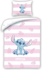 Disney Lilo Stitch Eenpersoons Dekbedovertrek 140x200 cm Katoen 2in1 Duurzaam