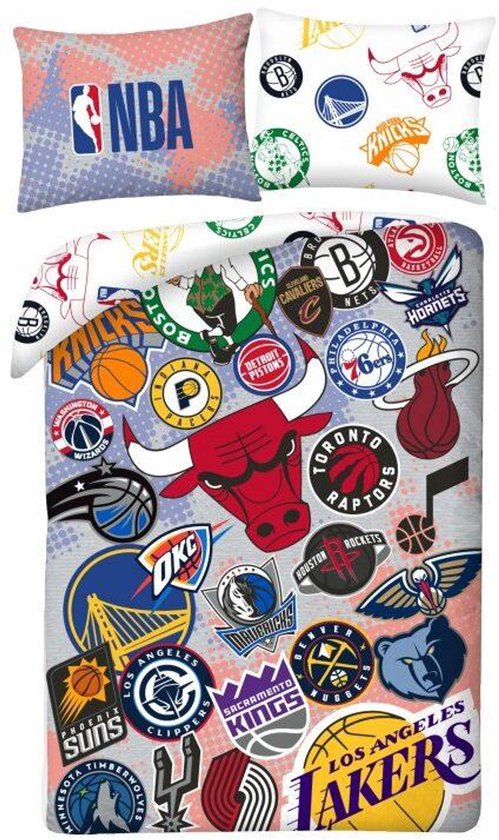 NBA Dekbedovertrek Basketball 140x200 Polyester 2in1