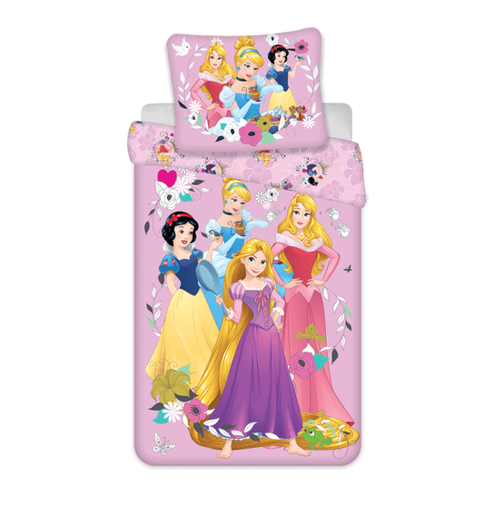 Disney Prinsessen Dekbedovertrek 160x200 2in1 Duurzaam Roze