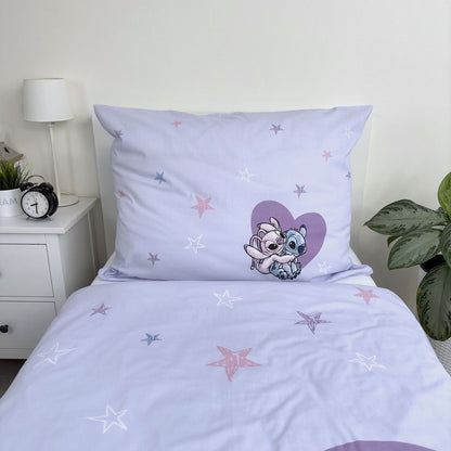 Disney Lilo Stitch Eenpersoons Dekbedovertrek 140x200 cm Katoen 2in1 Duurzaam