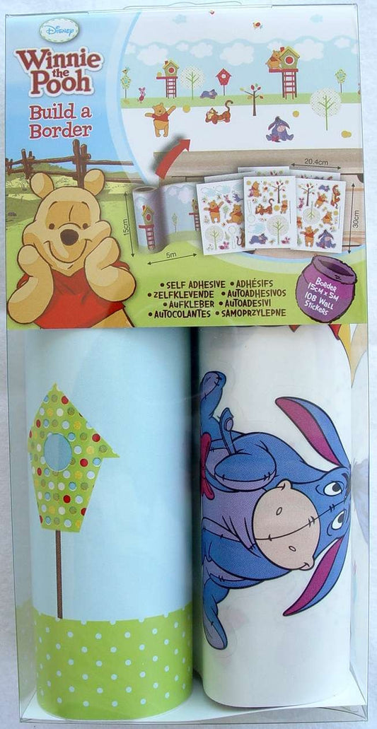 Winnie de Poeh Pooh behangrand eigen creatie 5mx15cm