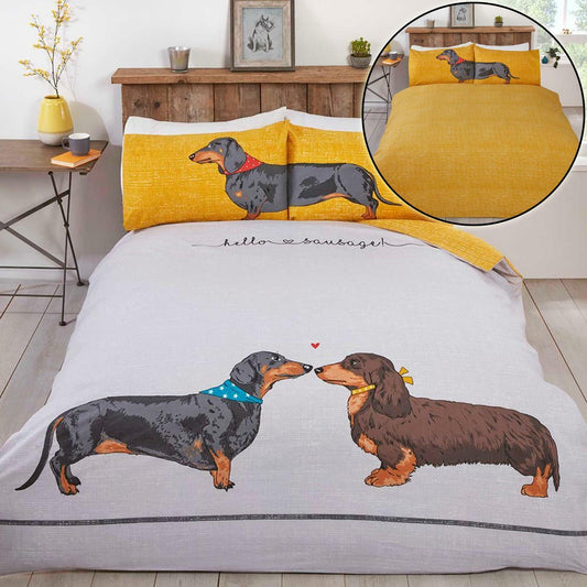 Teckel Hond Dekbedovertrek 135x200 Duurzaam Polykatoen 2in1