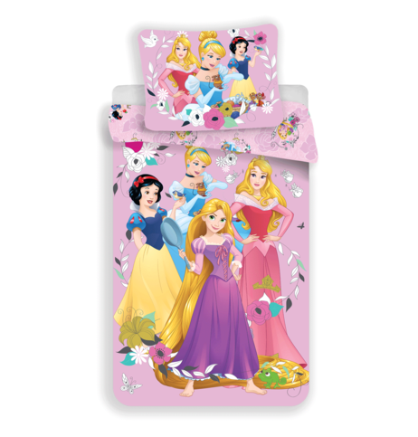 Disney Prinsessen Dekbedovertrek 140x200 2in1 Duurzaam Roze