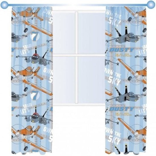 Disney Planes Kant en klaargordijn - Blauw - 336x137 cm - Per twee