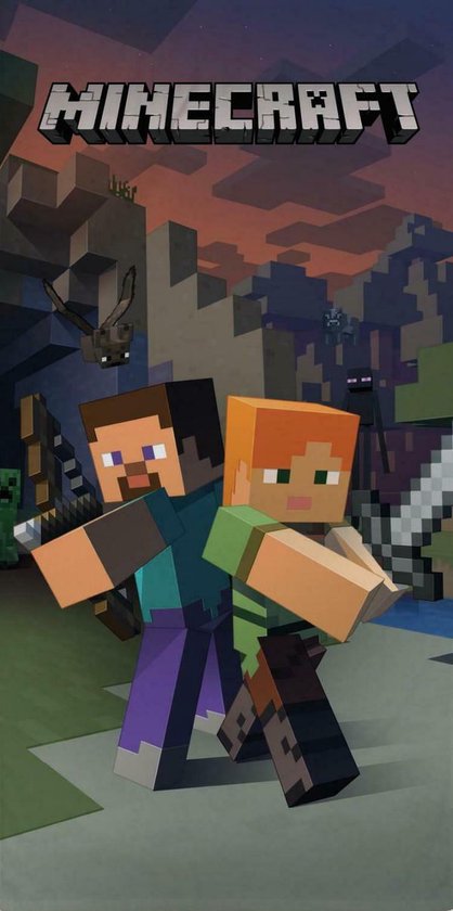 Minecraft Handdoek GoodGuys 70x140 Duurzaam Katoen