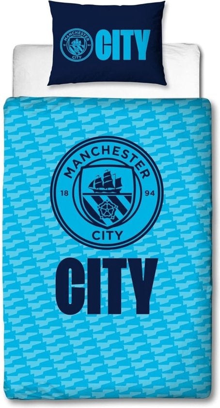 Manchester City Dekbedovertrek 135x200 2in1 Polykatoen Duurzaam