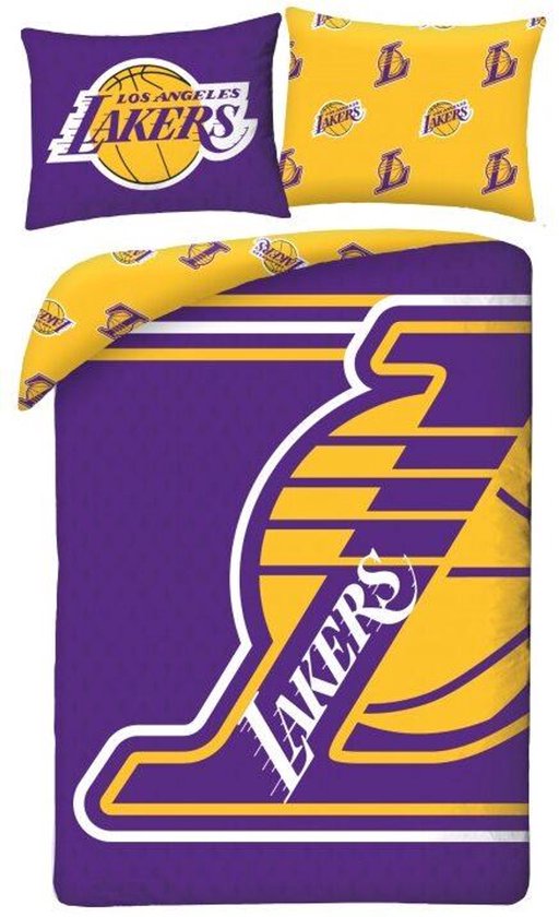 NBA Lakers Dekbedovertrek Basketball 140x200 Polyester 2in1