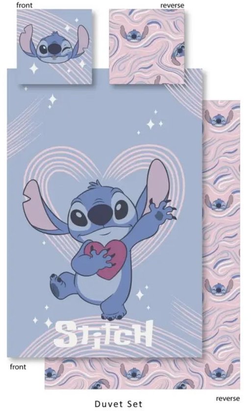 Stitch Lilo Dekbedovertrek 140x200 Duurzaam Polykatoen 2in1