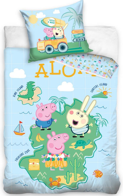 Peppa Pig Dekbedovertrek 140x200 Duurzaam Katoen 2in1