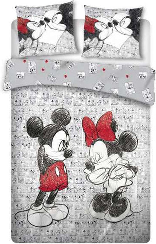 Minnie Mouse Dekbedovertrek Lits Jumeaux 240x220 Polyester 2in1 Mickey Mouse