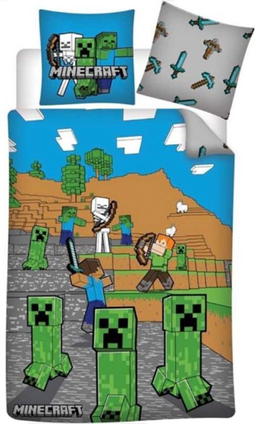 Minecraft Dekbedovertrek 140x200 Polyester Duurzaam