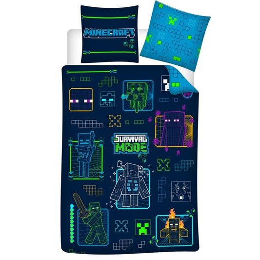 Minecraft Dekbedovertrek 140x200 Duurzaam Polyester