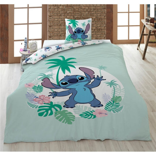 Disney Lilo Stitch Dekbedovertrek EN Hoeslaken 140x200 Katoen Duurzaam Voordeelpakket