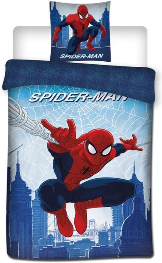 SpiderMan Dekbedovertrek 140x200 Duurzaam Polykatoen 2in1