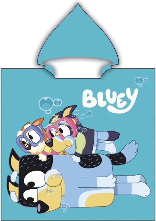 Bluey badponcho 55x110 Polyester Snel Drogend Duurzaam
