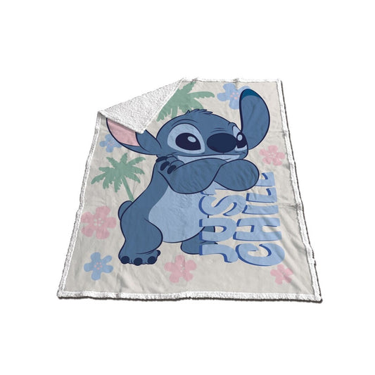 Disney Lilo Stitch Fleece Plaid 130x170cm Sherpa 2in1 Duurzaam