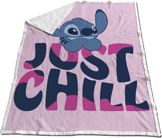 Disney Lilo Stitch Fleece Plaid 120x150cm Sherpa 2in1 Duurzaam