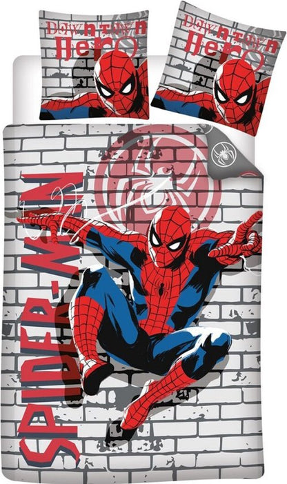 SpiderMan Dekbedovertrek Downtown Hero  140x200 cm Duurzaam Polykatoen
