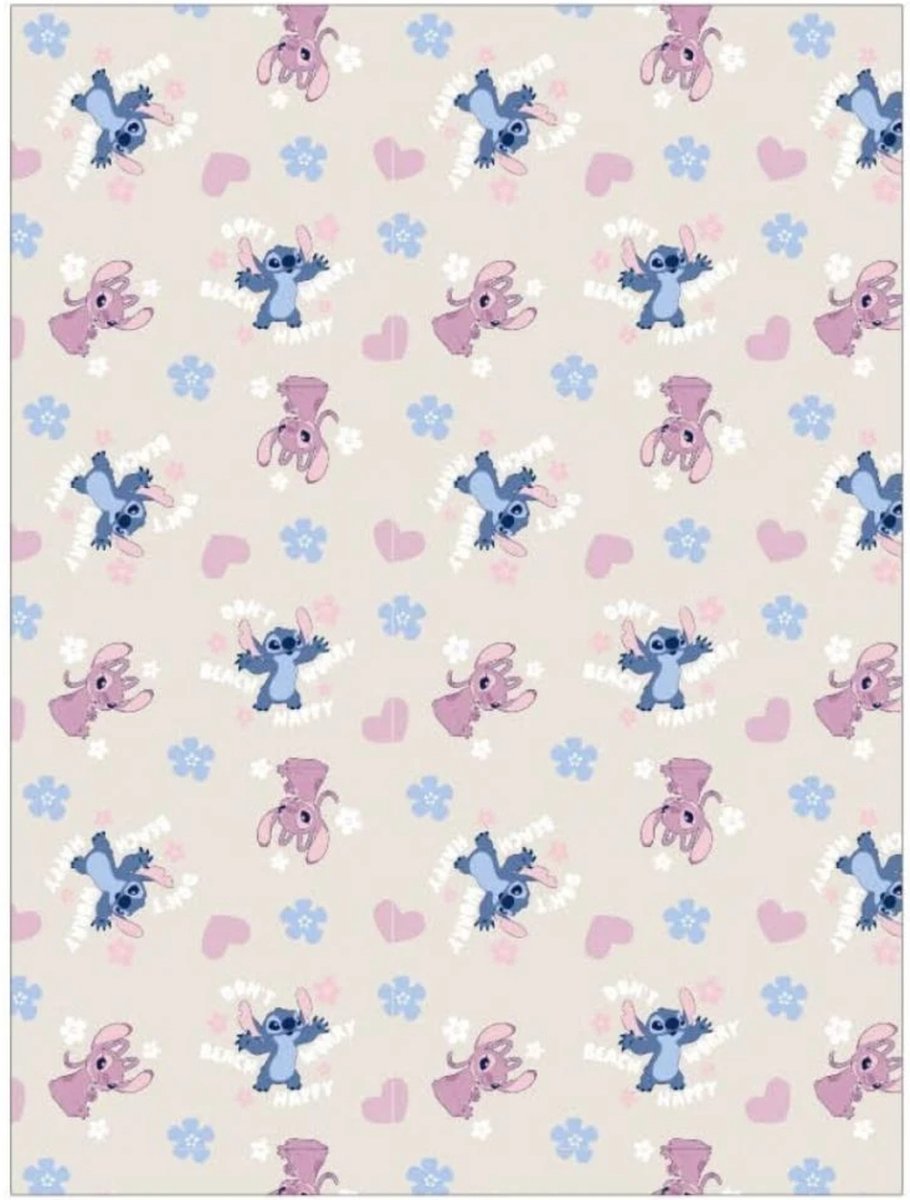 Disney Lilo Stitch Fleece Plaid 110x150cm Flanel 2in1 Duurzaam