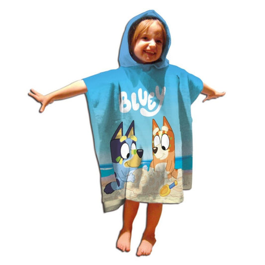 Bluey badponcho 55x110 Polyester Snel Drogend Duurzaam