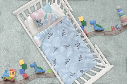 Disney Lilo Stitch Dekbedovertrek 100x135 2in1 Duurzaam Ohana Wit
