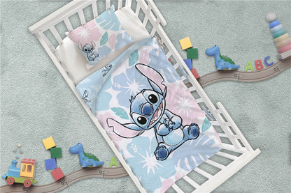 Disney Lilo Stitch Dekbedovertrek 100x135 2in1 Duurzaam Ohana Wit
