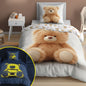 Teddy Bear dekbedovertrek 140x200 Duurzaam Glow in the Dark 2in1