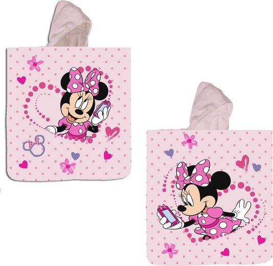 Minnie Mouse badponcho 60x120 Duurzaam 2in1