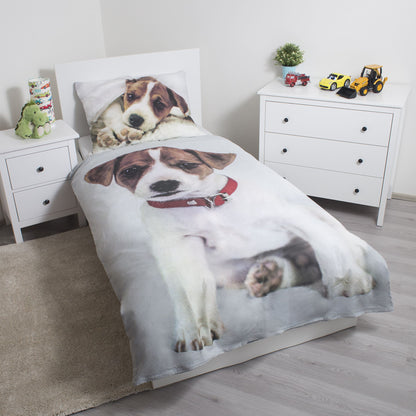 Hond Jack Russell Puppy dekbedovertrek 140x200 Duurzaam Katoen