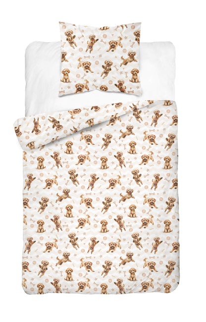 Hond dekbedovertrek 140x200 Duurzaam Puppy