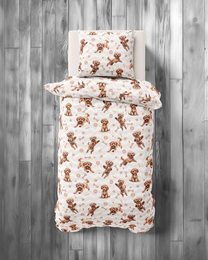 Hond dekbedovertrek 140x200 Duurzaam Puppy