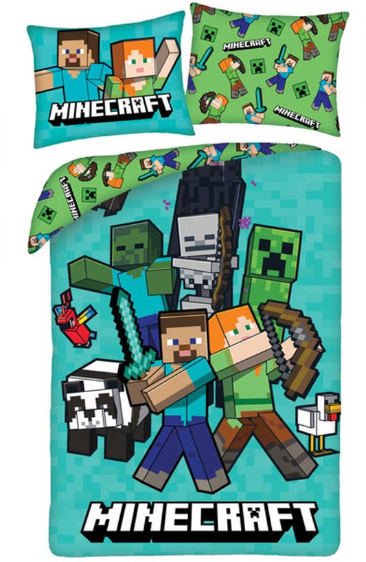 Minecraft Dekbedovertrek 140x200 Polyester