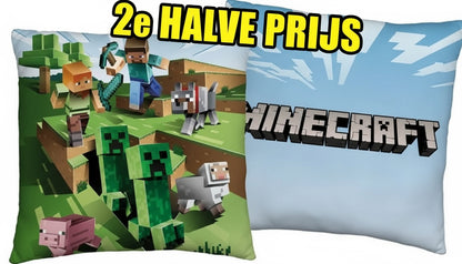 Minecraft SierKussen 40x40 Zacht Gevuld 2in1 TWEEDE HALVE PRIJS
