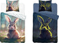 Konijn Dekbedovertrek 140x200 Duurzaam 2in1 Glow in The Dark