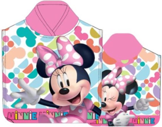 Minnie Mouse badponcho 50x110 Duurzaam 2in1