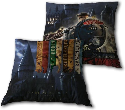 Harry Potter Kussen 40x40 incl Vulling Zweinstein/Hogwarts Huizen